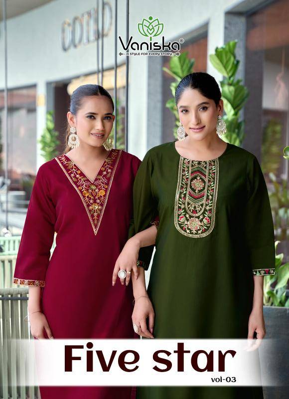 Vaniska five star vol 3 Kurti factory in Pune